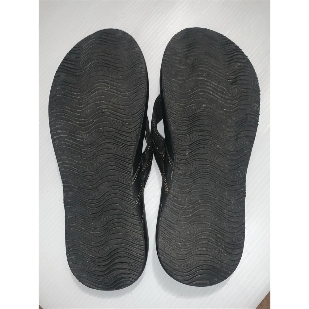 Reef Cushion Phantom 2.0 LE Flip Flop Sandals Leather Foam Men's Black US13 EU46